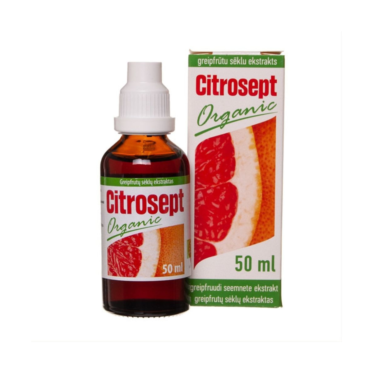 CITROSEPT ORGANIC greipfrutų sėklų ekstraktas, 50ml - 