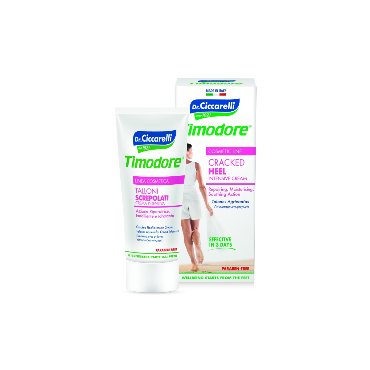 TIMODORE trūkinėjančių pėdų kremas su UREA, 75ml - 