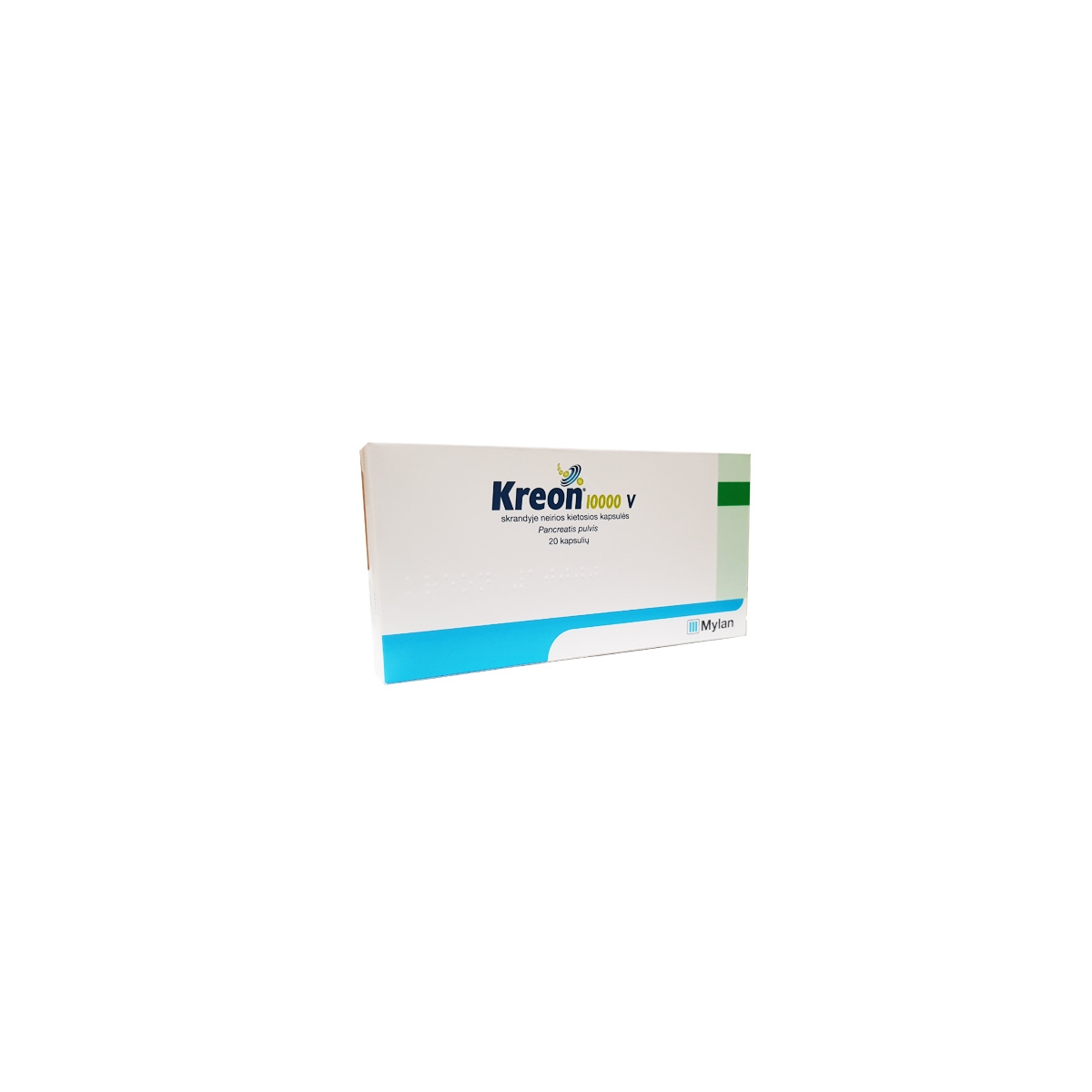 Kreon 10000V 150mg skrandyje neirios kietosios kapsulės N20 lizdinė pl - 