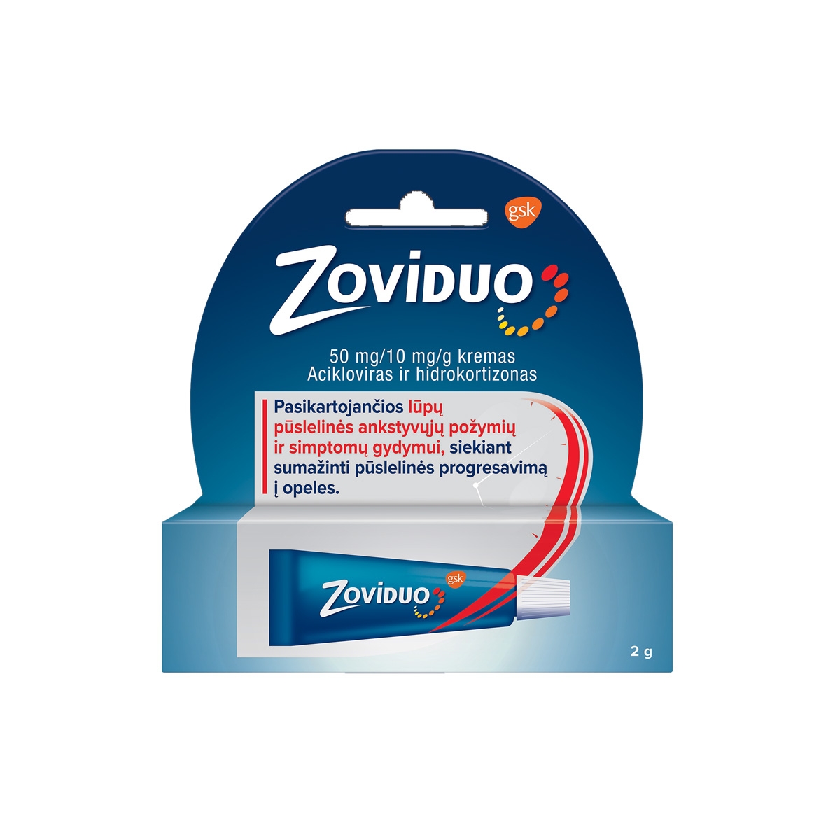 ZoviDuo 50mg/10mg/g kremas 2g N1 - 