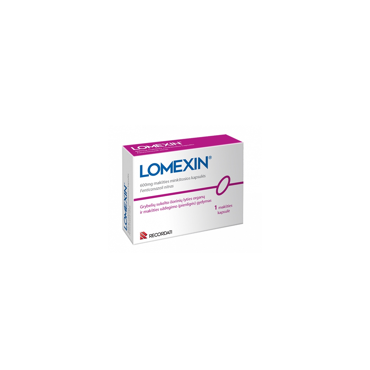Lomexin 600mg makšties minkštosios kapsulės N1 - 