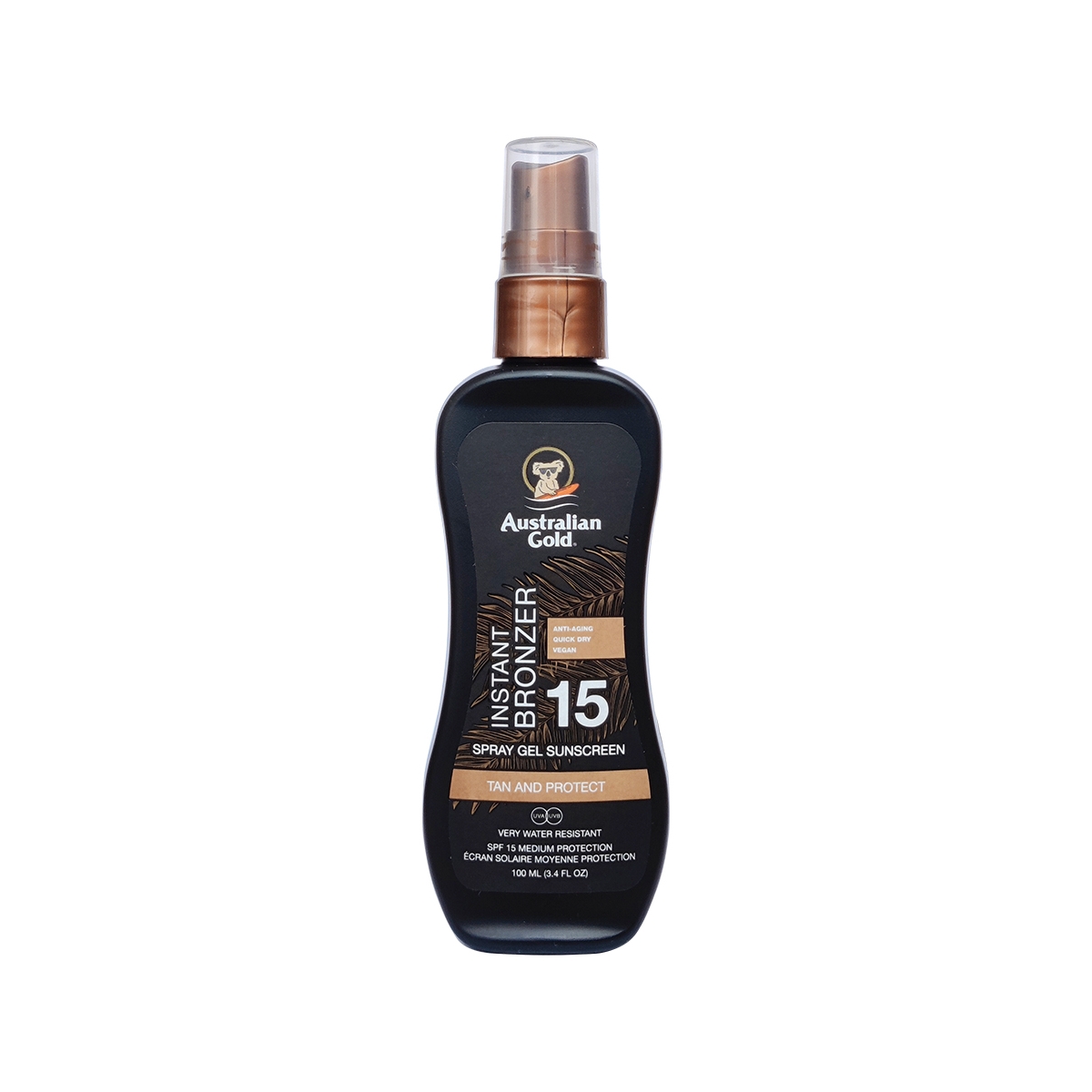 Australian Gold apsaugos nuo saulės pienelis su bronzantais SPF15 100m - 