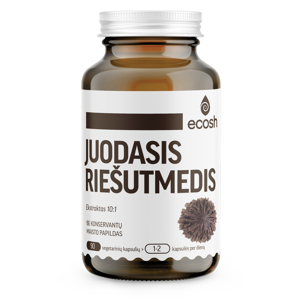 ECOSH Juodasis riešutmedis, 90 kapsulių - 