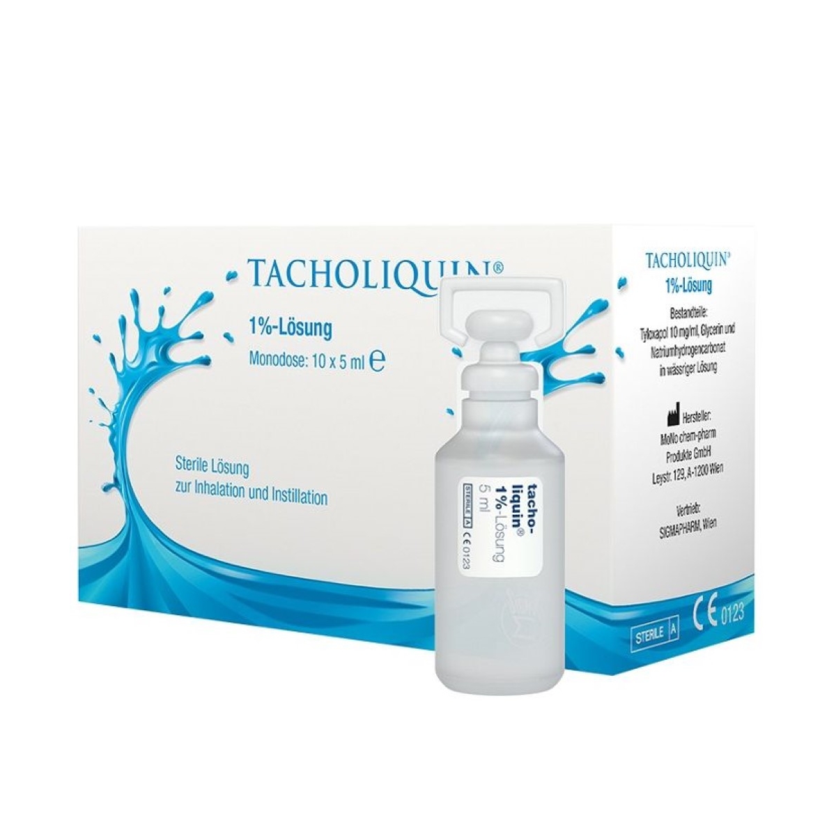 TACHOLIQUIN 1% tirpalas inhaliacijoms, N10 x 5ml - 