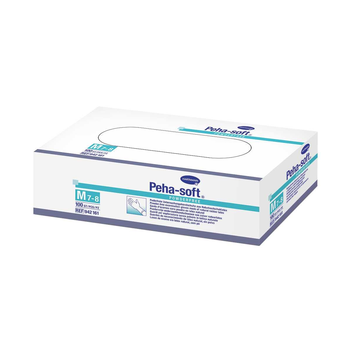 HARTMANN nesterilios lateksinės pirštinės be pudros PEHA-SOFT, M, N100 - 