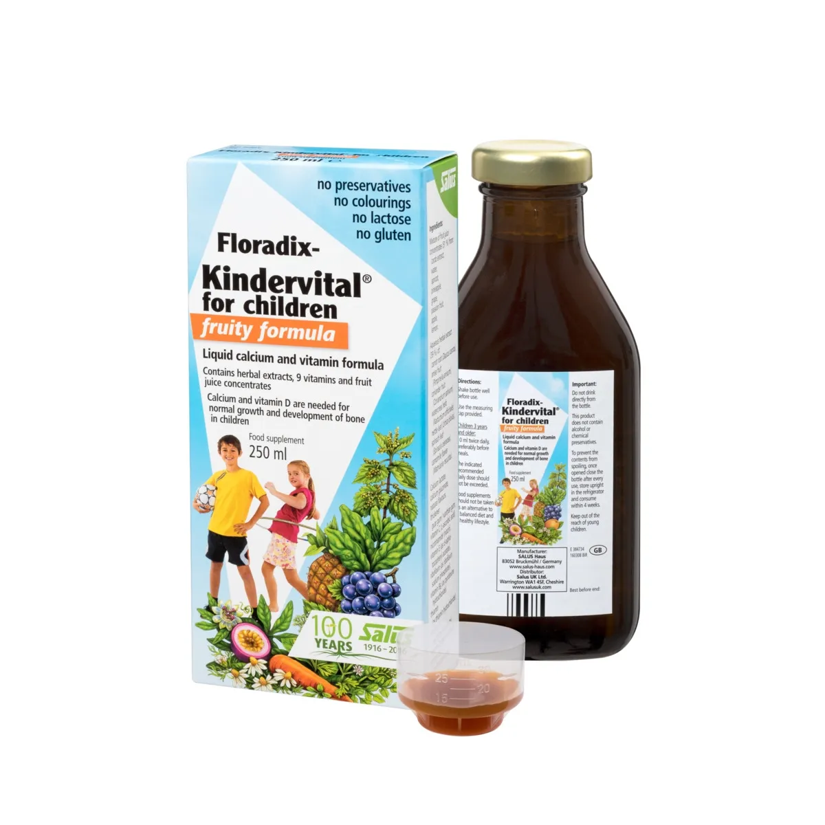 FLORADIX skysta vitaminų formulė vaikams KINDERVITAL, 250ml - 