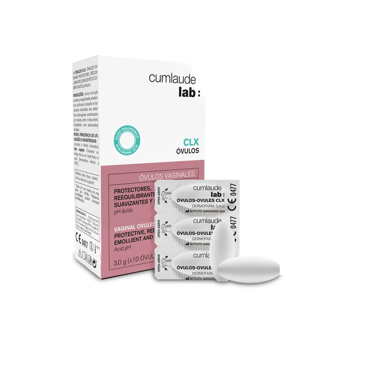 CUMLAUDE LAB CLX makšties ovulės su chlorheksidinu, N10 - 