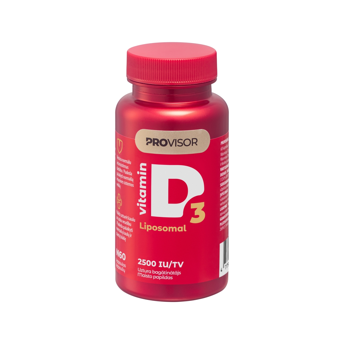 PROVISOR LIPOSOMINIS VITAMINAS D 2500TV, N60 kapsulės - 