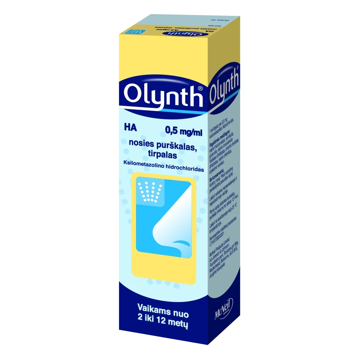 Olynth HA 0.5mg/ml nosies purškalas, tirpalas 10ml - 