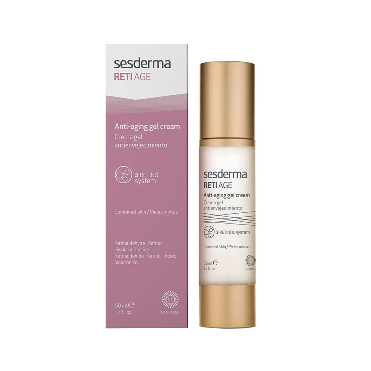 SESDERMA RETI AGE jauninamasis gelinis veido kremas su retinoliu, 50 - 