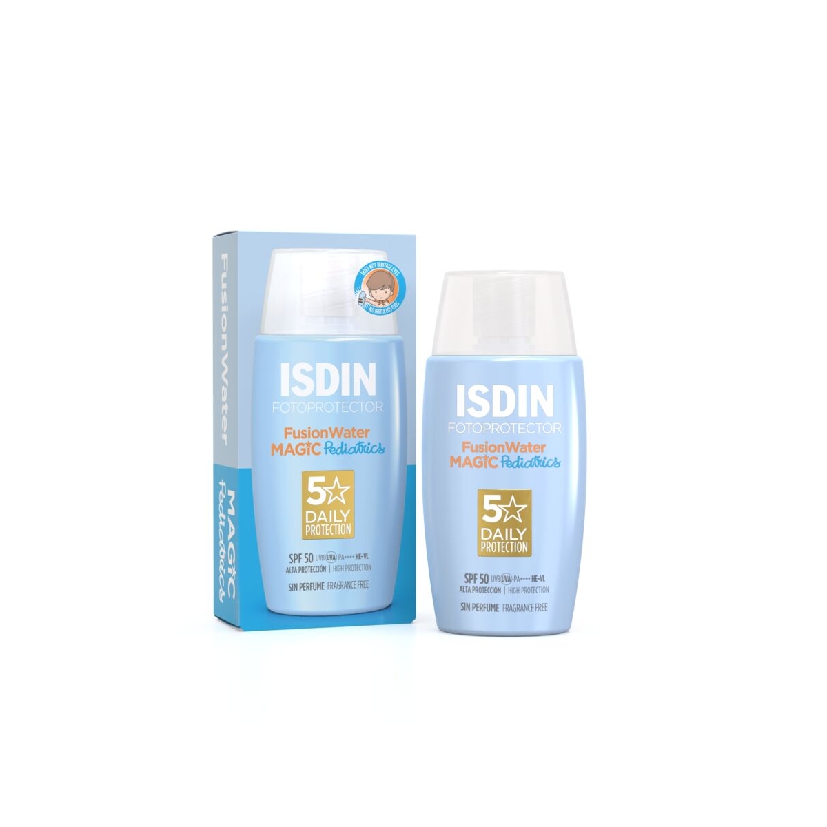 ISDIN FUSION WATER MAGIC veido emulsija vaikams PEDIATRIC SPF50, 50ml - 