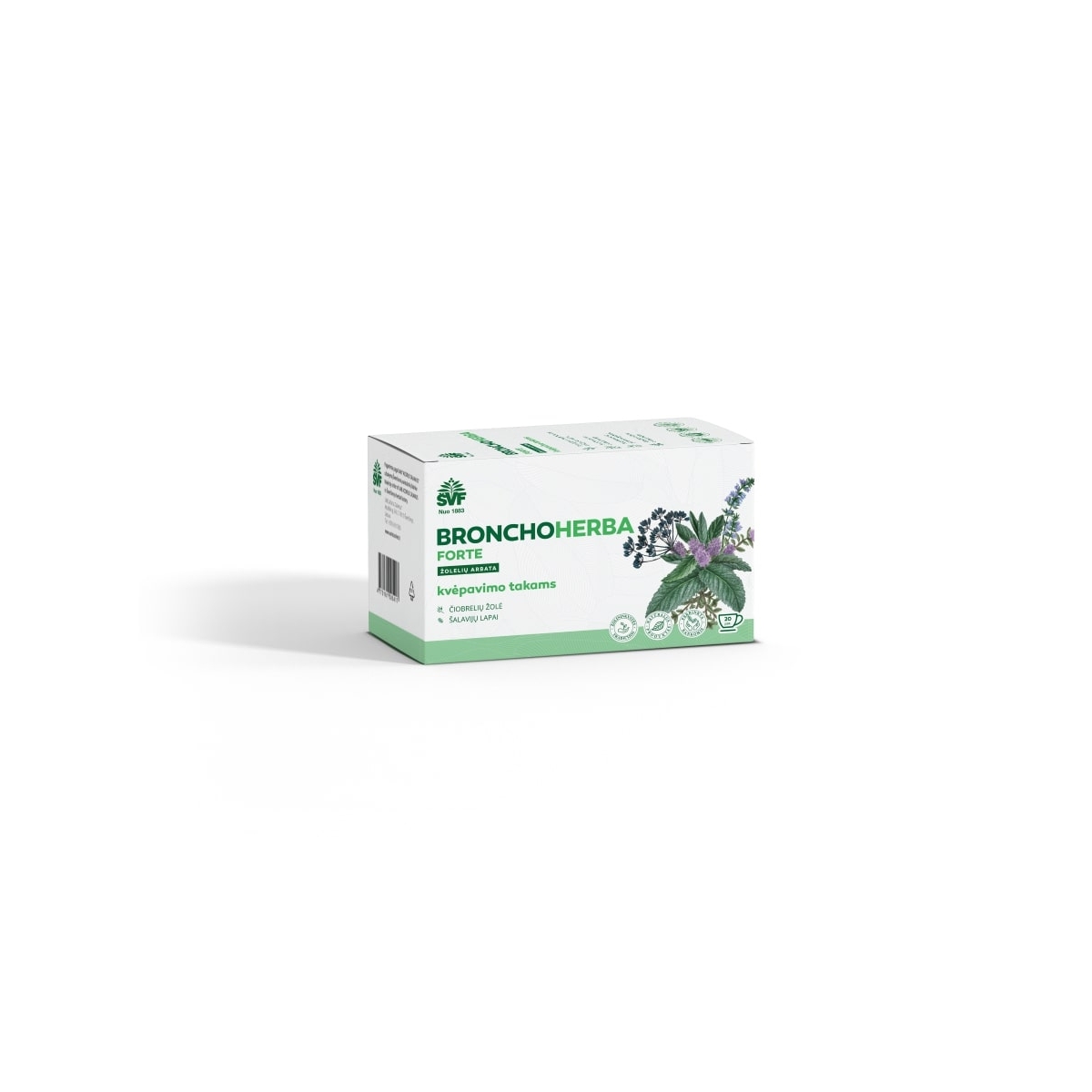 ŠVF žolelių arbata BRONCHOHERBA FORTE, 1.5g x N20 - 