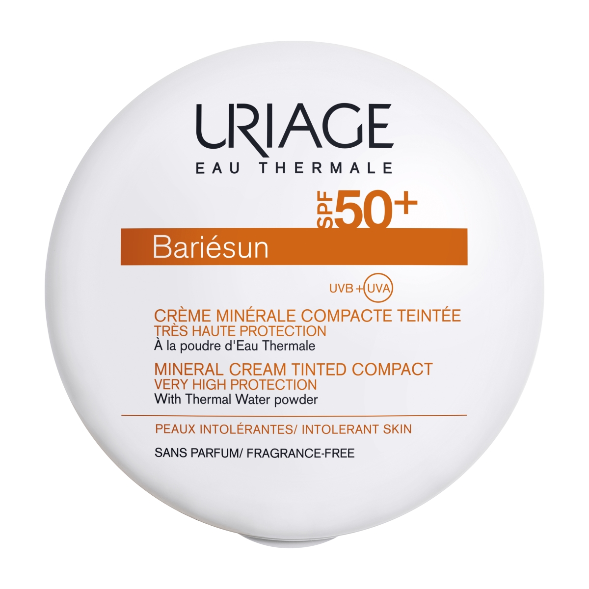 URIAGE kompaktinė kreminė pudra su atspalviu BARIESUN SPF50+, 10g - 
