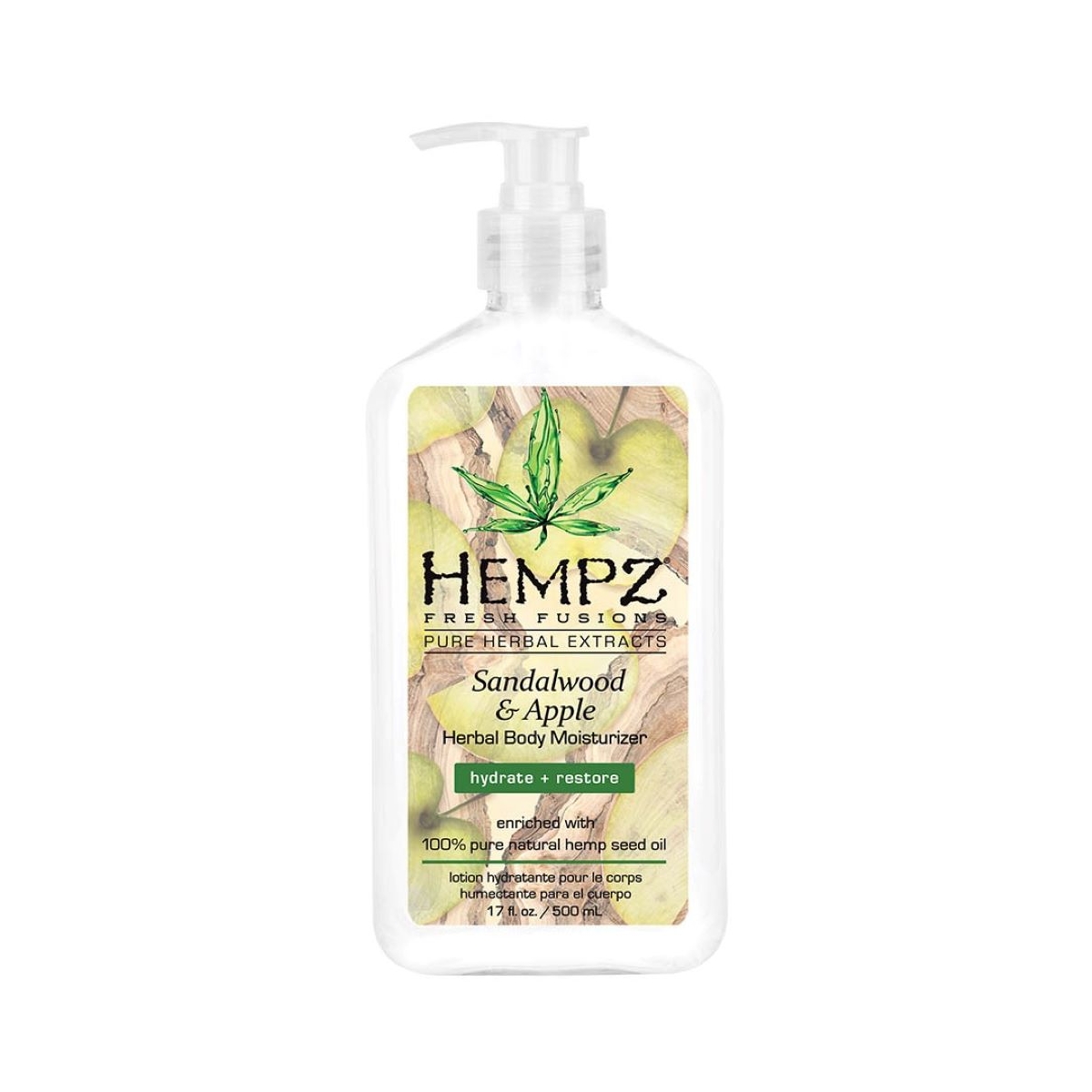 Hempz drėkinantis kūno kremas Sandalwood & Apple, 500ml - 