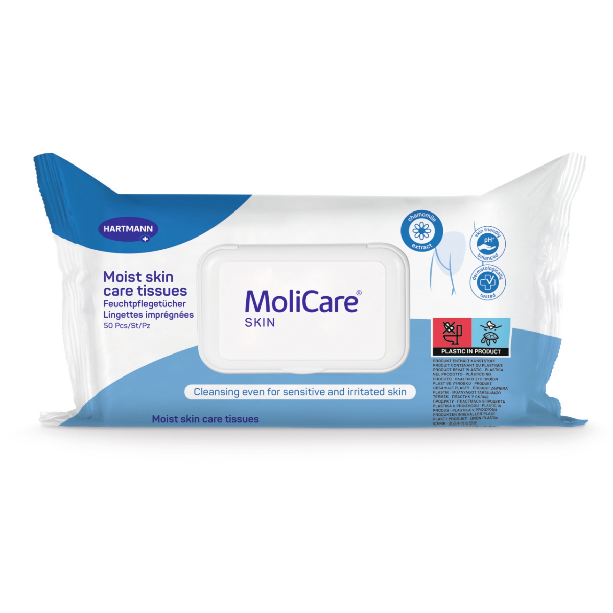 HARTMANN drėgnos servetėlės MOLICARE SKIN, N50 - 