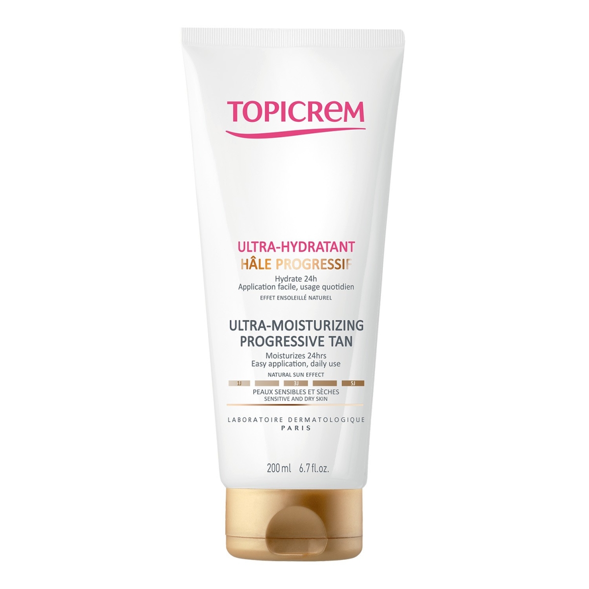 TOPICREM savaiminio įdegio losjonas UM TAN, 200ml - 