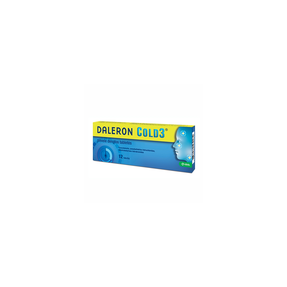 Daleron Cold3 plėvele dengtos tabletės N12 - 