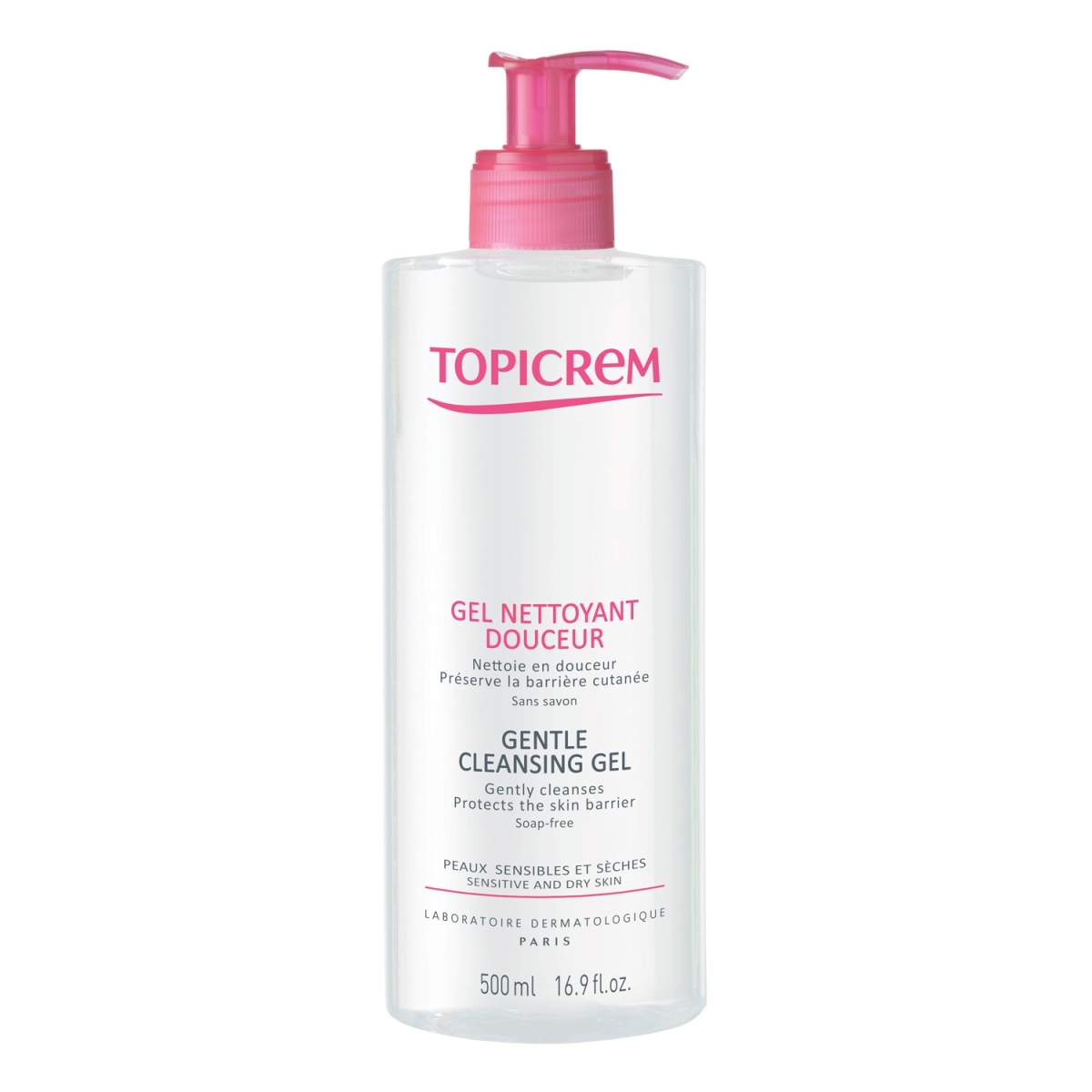 TOPICREM švelni prausiamoji želė jautriai odai, 500ml - 