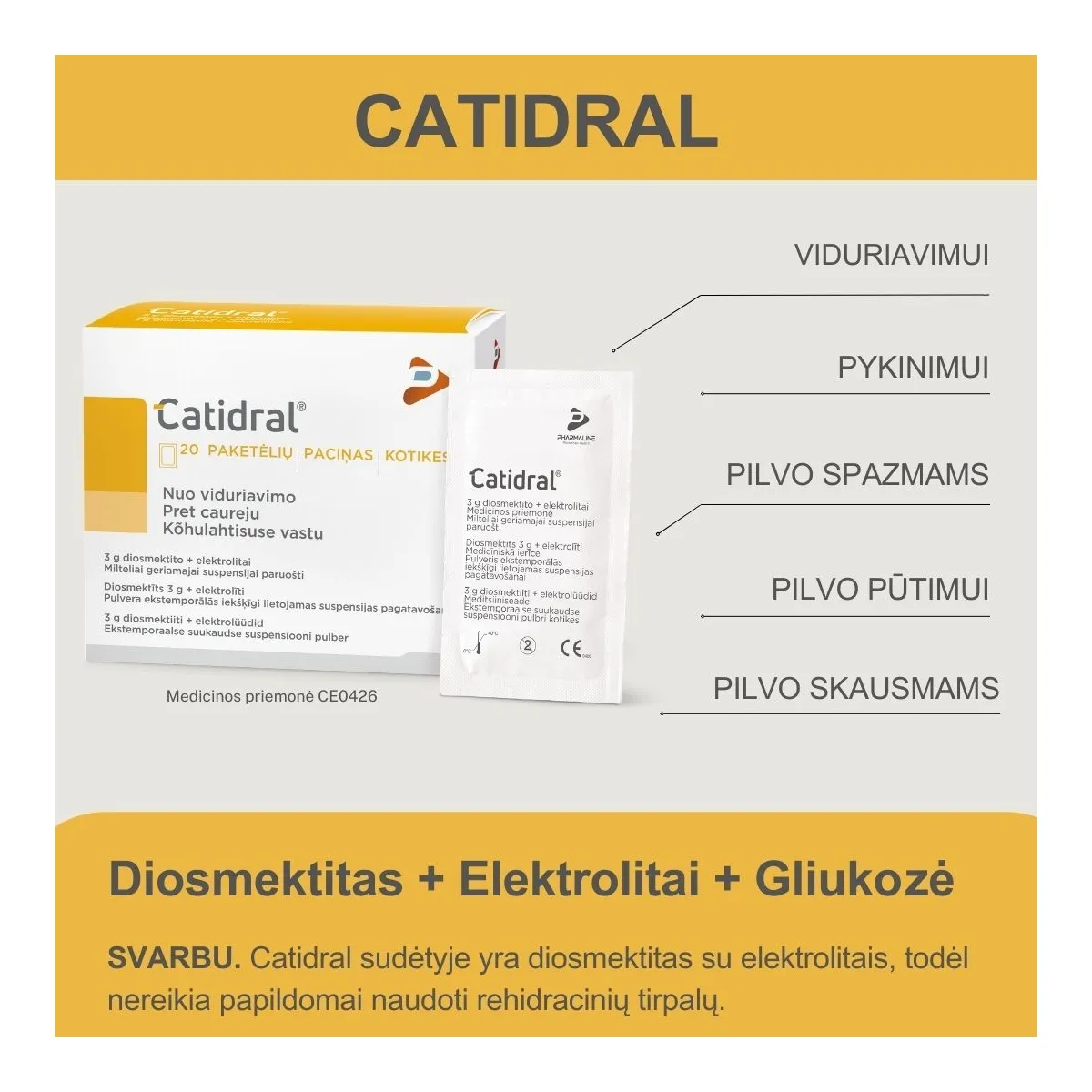 CATIDRAL milteliai nuo viduriavimo N12 - 