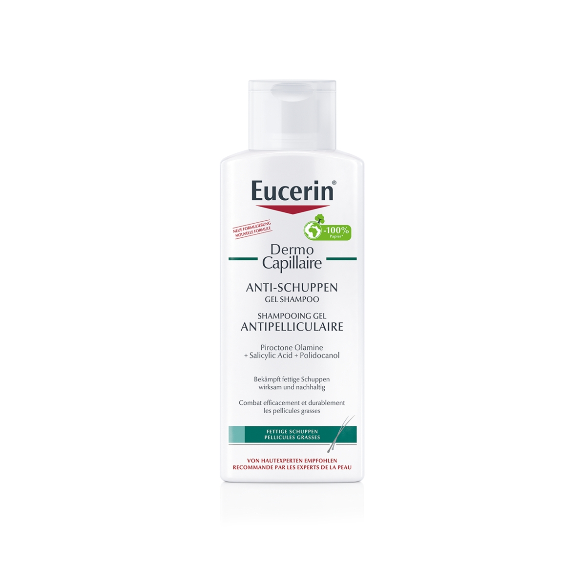 EUCERIN gelinis šampūnas nuo riebių pleiskanų DERMOCAPILLAIRE, 250 ml - 
