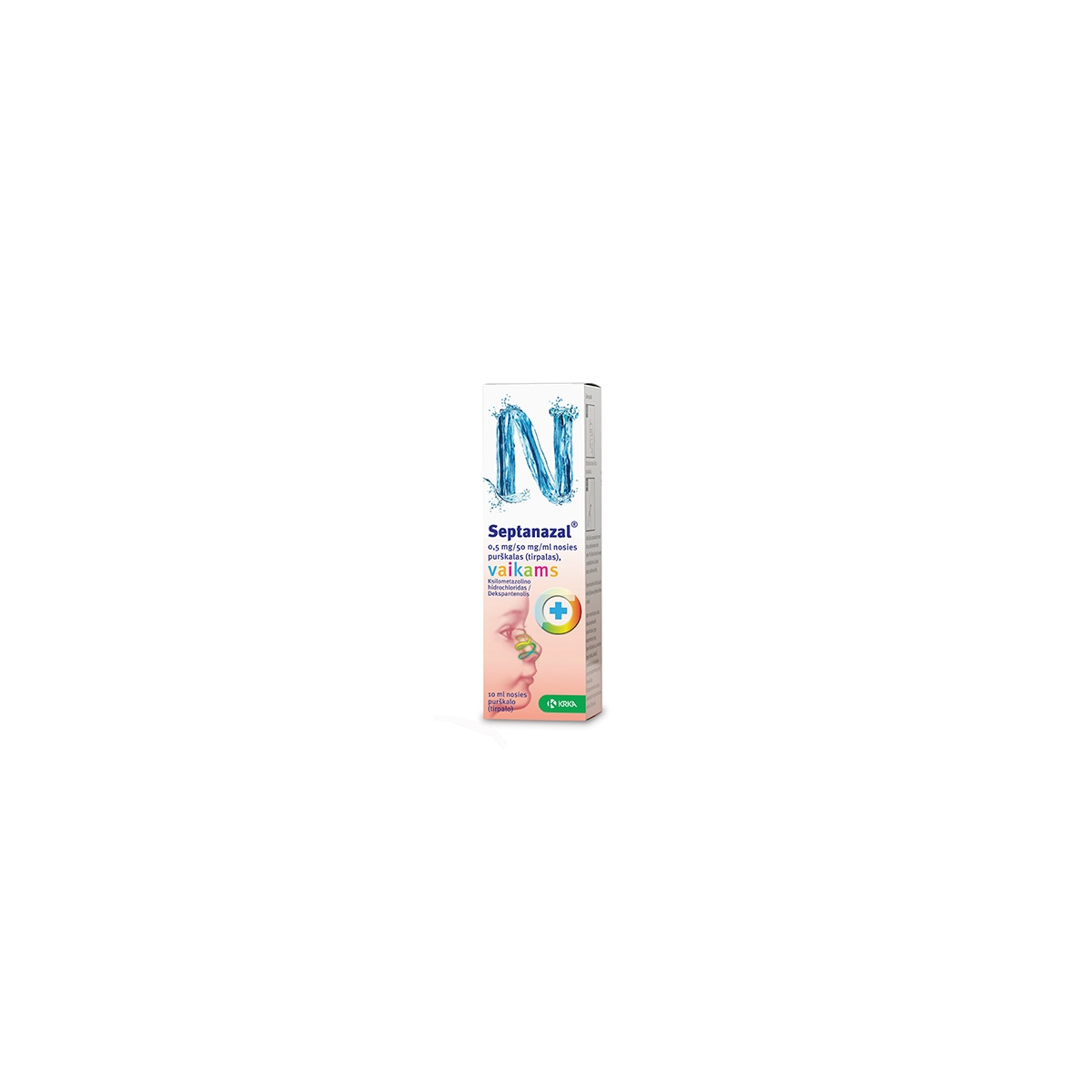 Septanazal (vaikams) 0.5mg+50mg/ml nosies purškalas 10ml - 