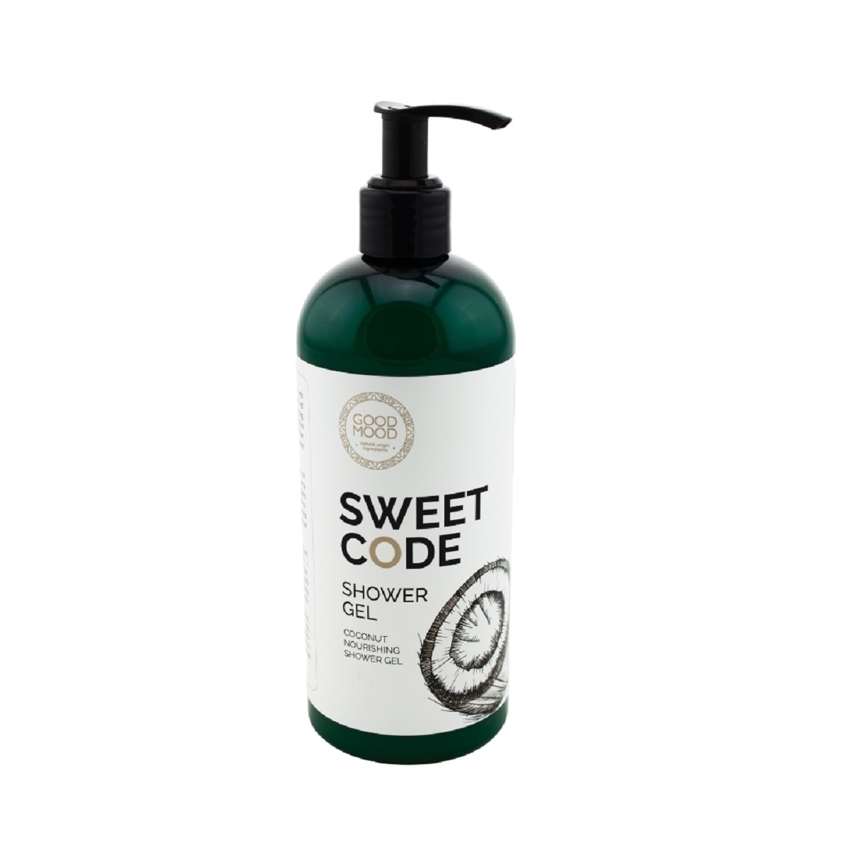 GOOD MOOD kokosų dušo želė sausai ir normaliai odai SWEET CODE, 400ml - 