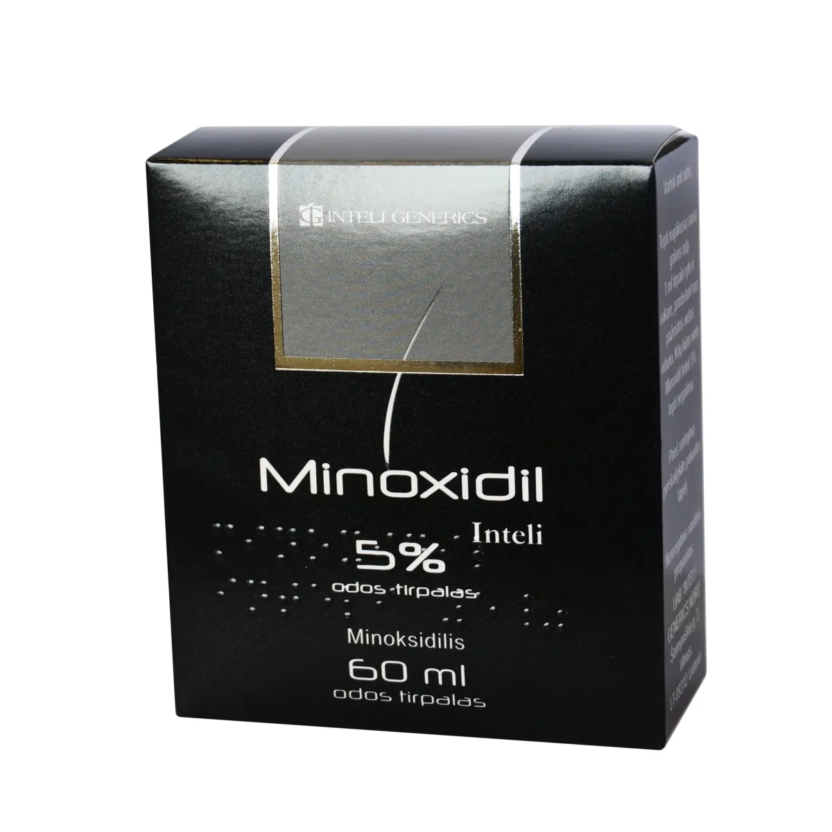 Minoxidil Inteli 50mg/ml odos tirpalas 60ml su dozavimo pompa - 