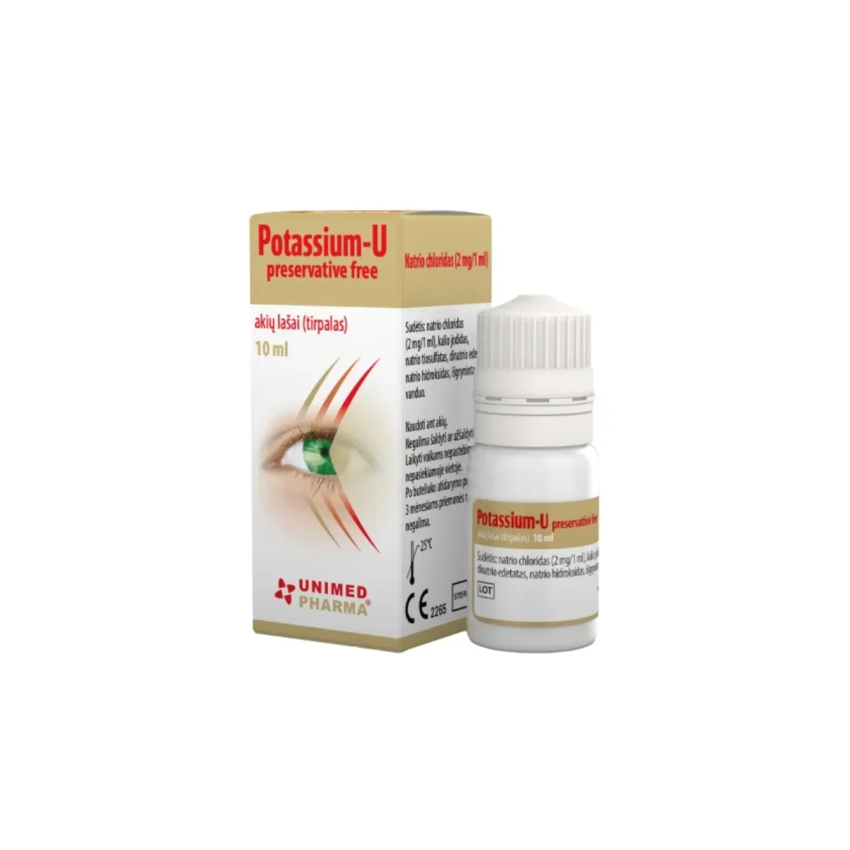 POTASSIUM-U akių lašai be konservantų 10 ml - 