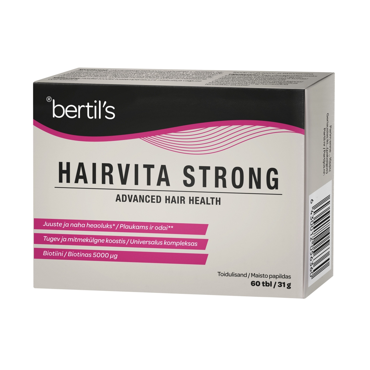 BERTIL'S HAIRVITA Strong, N60 tabletės - 