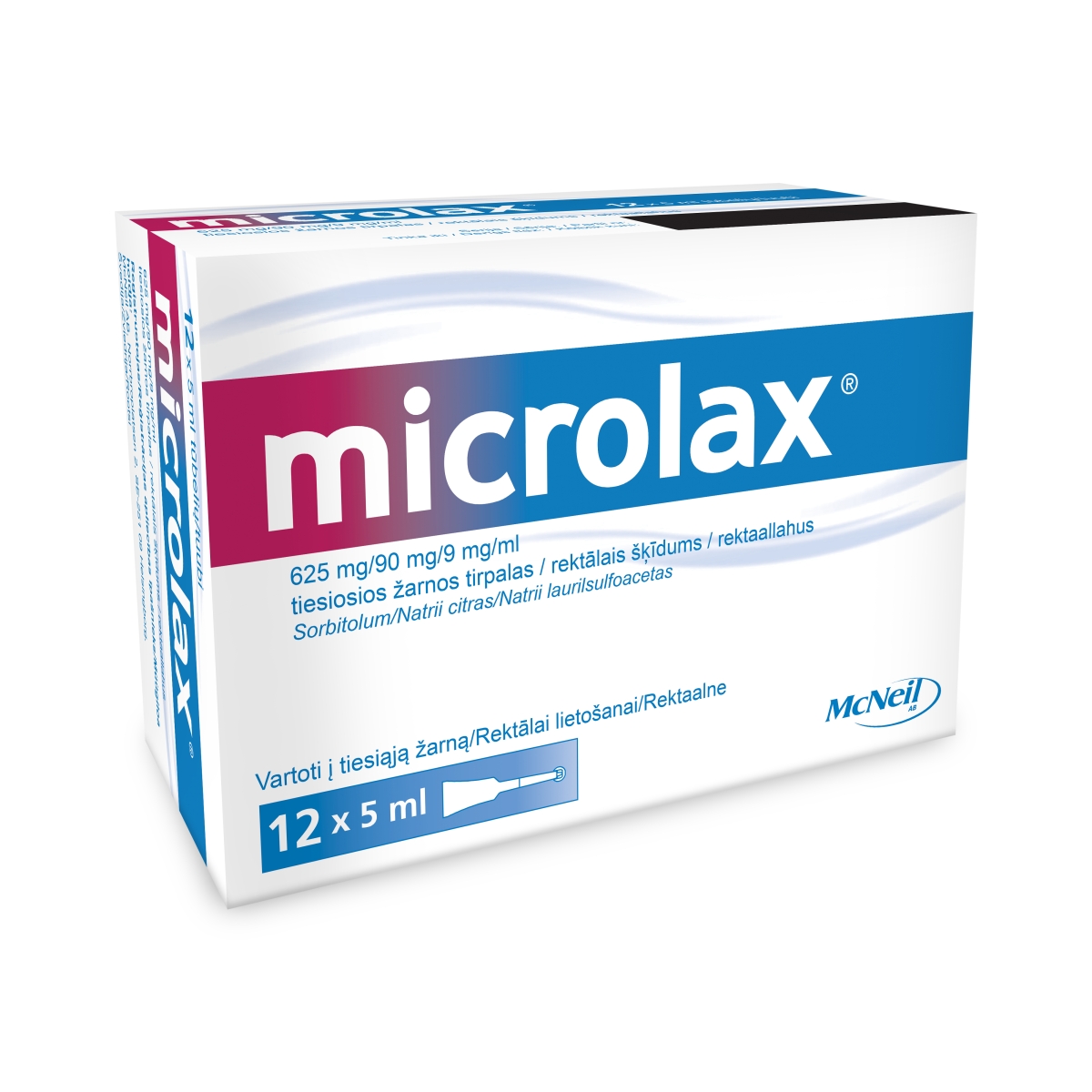 Microlax tiesiosios žarnos tirpalas 5ml N12 - 