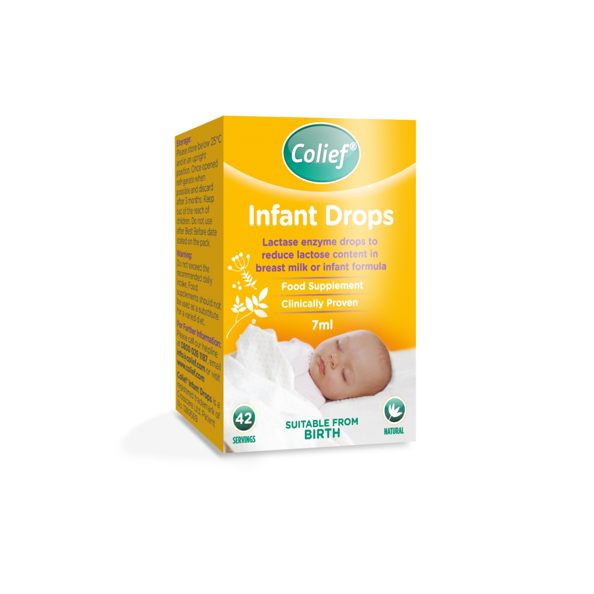 COLIEF laktazės lašai INFANT DROPS, 7ml - 