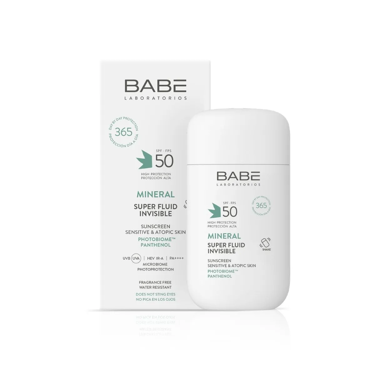 BABÉ MINERAL SUPER FLUID mineralinis fluidas nuo saulės SPF50, 50ml - 