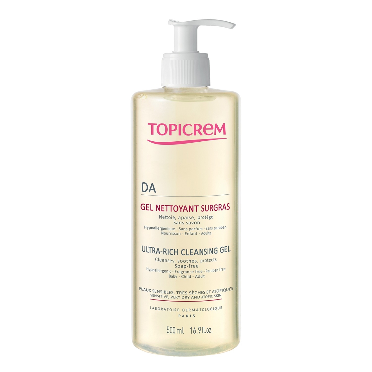 TOPICREM maitinamoji prausiamoji želė atopinei odai DA, 500ml - 