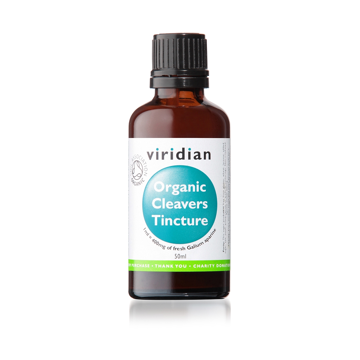 VIRIDIAN ORGANIC CLEAVERS TINCTURE, 50ml
