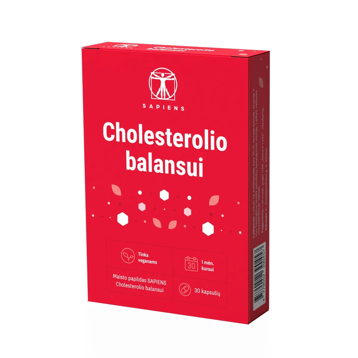 SAPIENS Cholesterolio balansui kapsulės, N30 - 