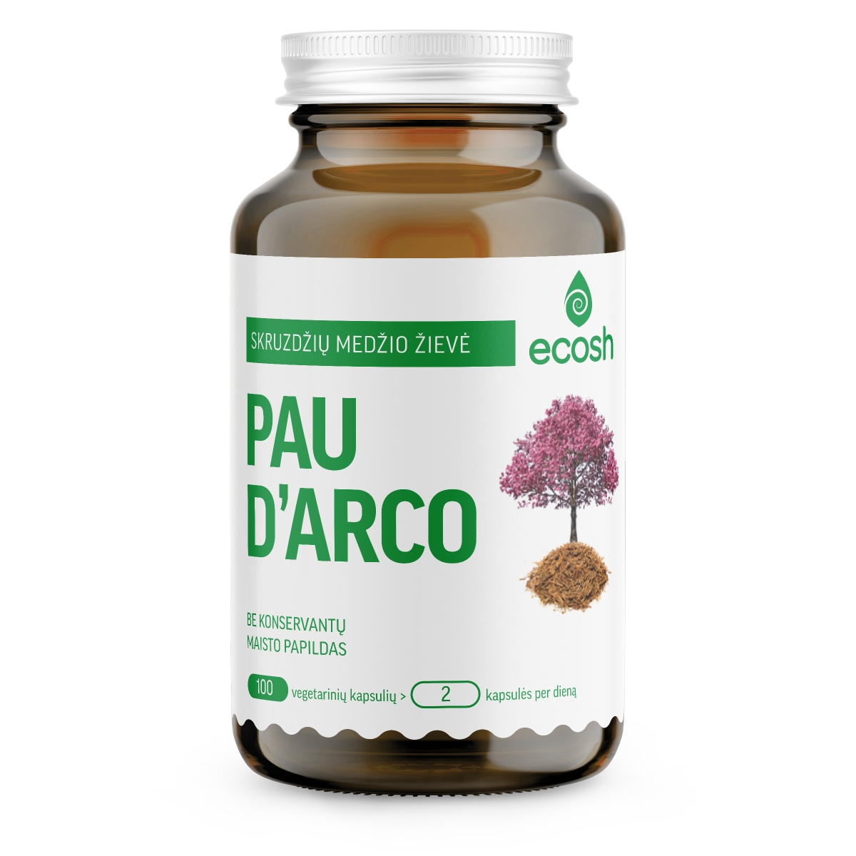 ECOSH PAU D'ARCO, 100 kapsulių - 