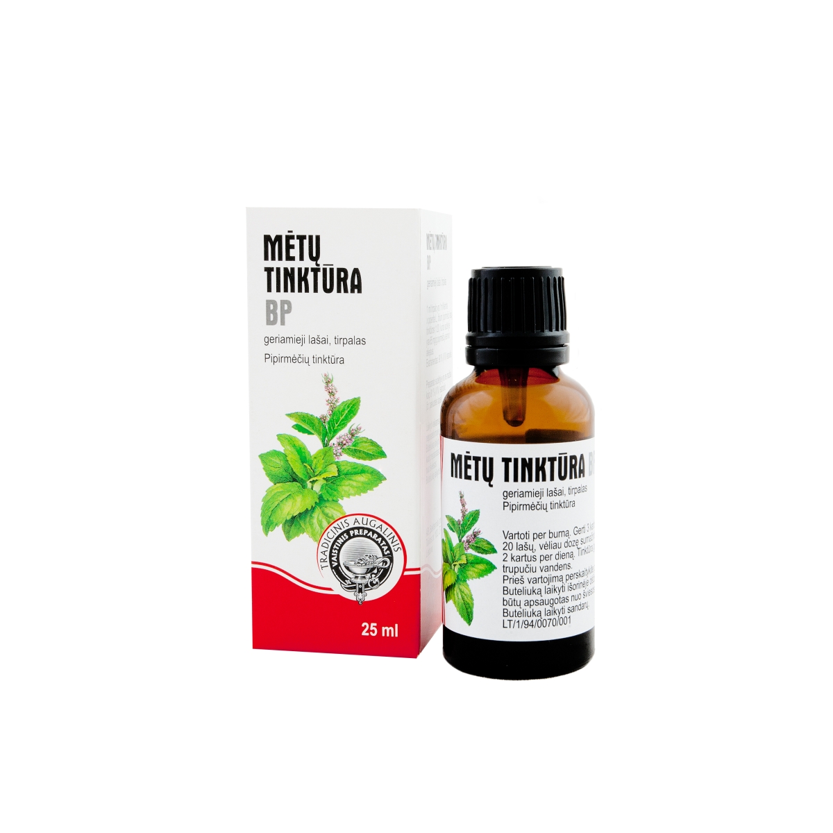 Mėtų tinktūra Valentis geriamieji lašai, tirpalas 25ml - 