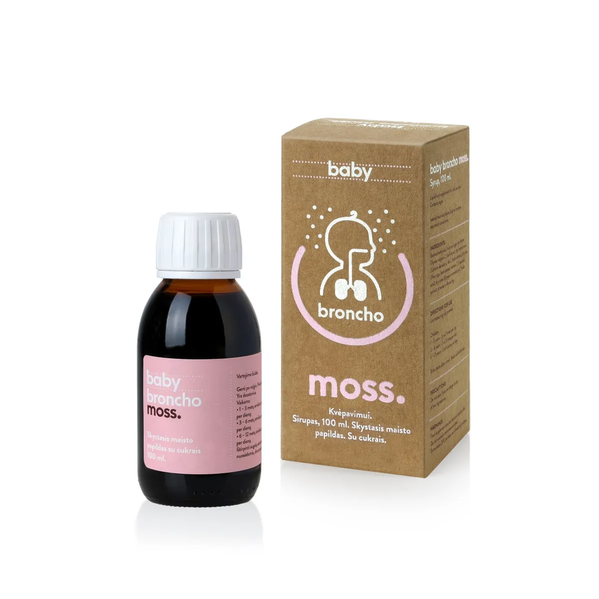 BRONCHOMOSS sirupas BABY, 100ml - 