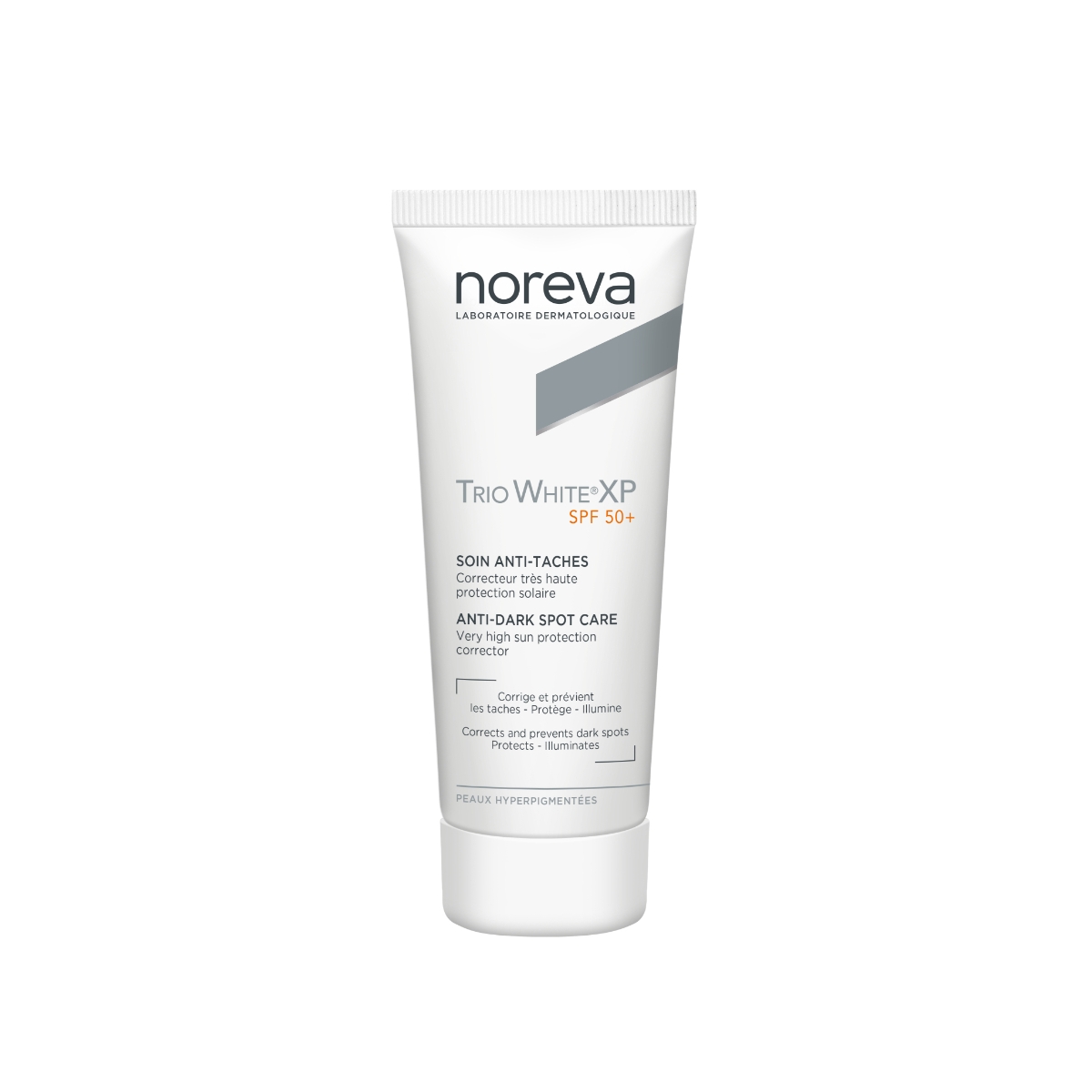 NOREVA pigmentines dėmes mažinantis kremas TRIO WHITE XP SPF 50+, 40ml - 