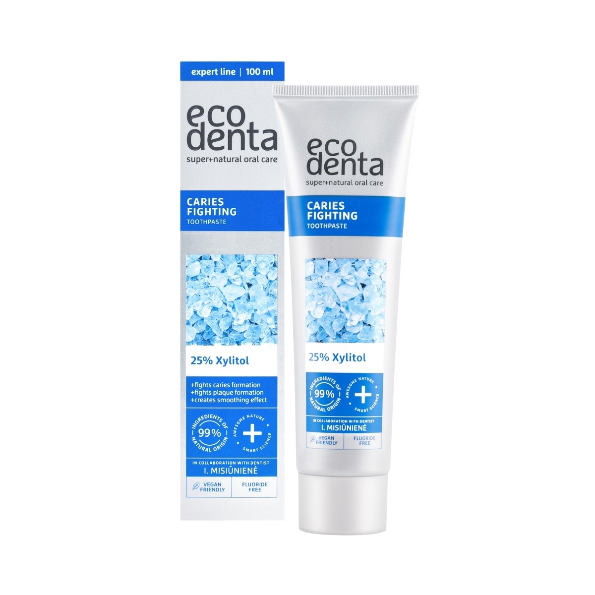 ECODENTA dantų pasta nuo karieso, 100ml - 