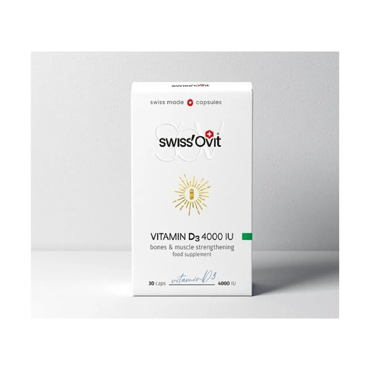 SwissOvit Vitaminas D3 4000IU kapsulės N30 - 
