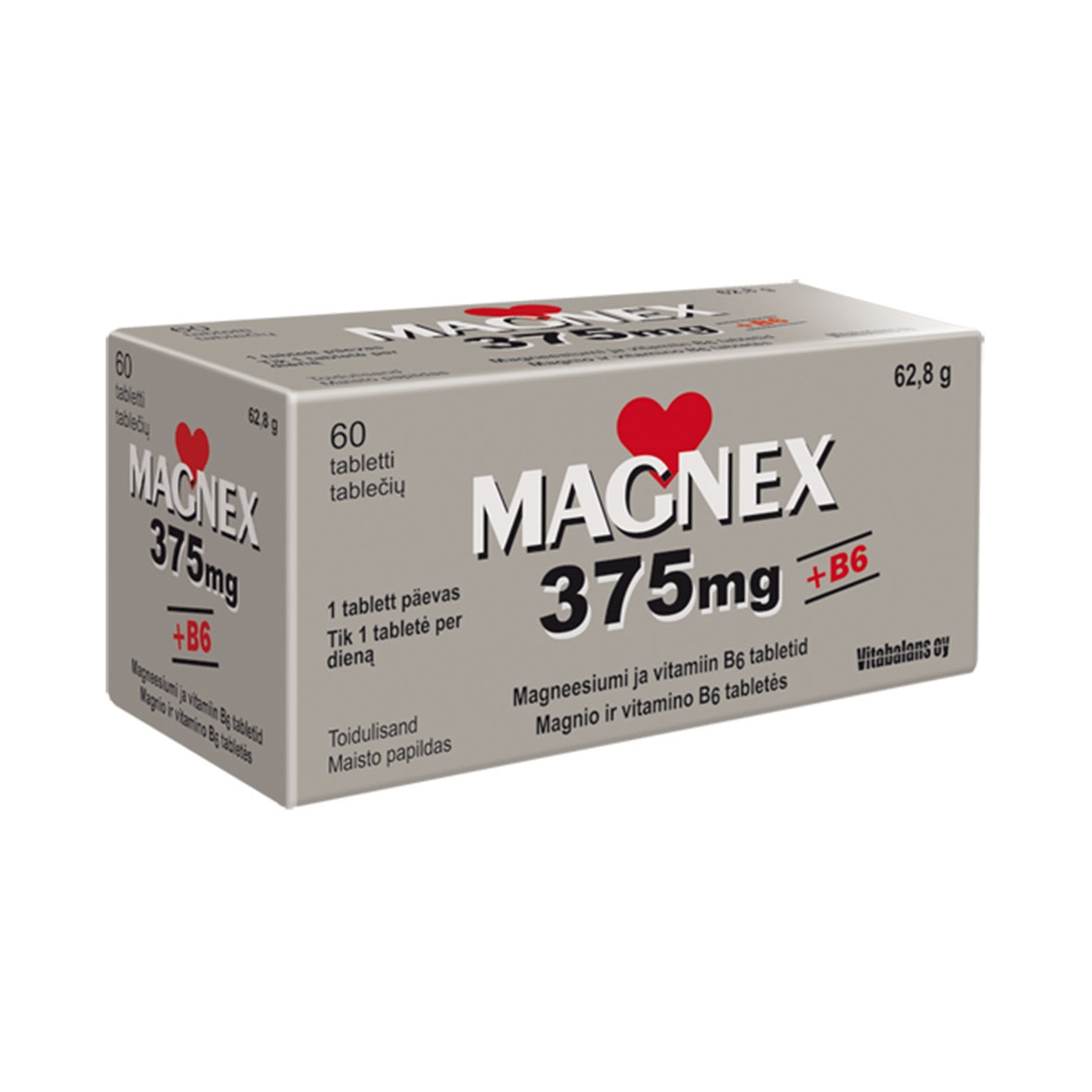 VITABALANS MAGNEX 375mg + B6 tabletės N60 - 