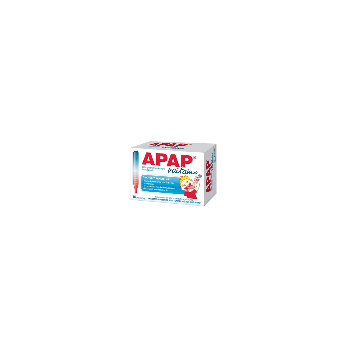 Apap 250mg granulės N10 - 
