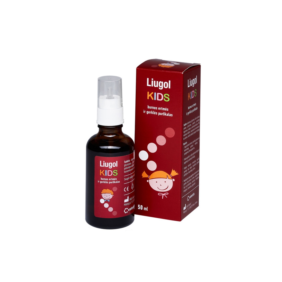 LIUGOL burnos ertmės ir gerklės purškalas KIDS, 50ml - 