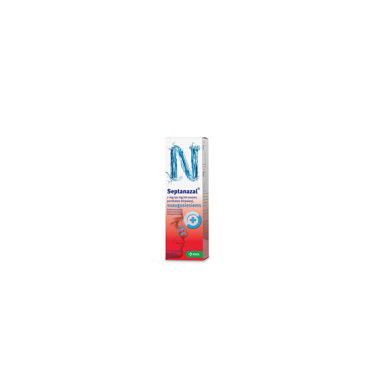 Septanazal (suaugusiems) 1mg+50mg/ml nosies purškalas 10ml - 