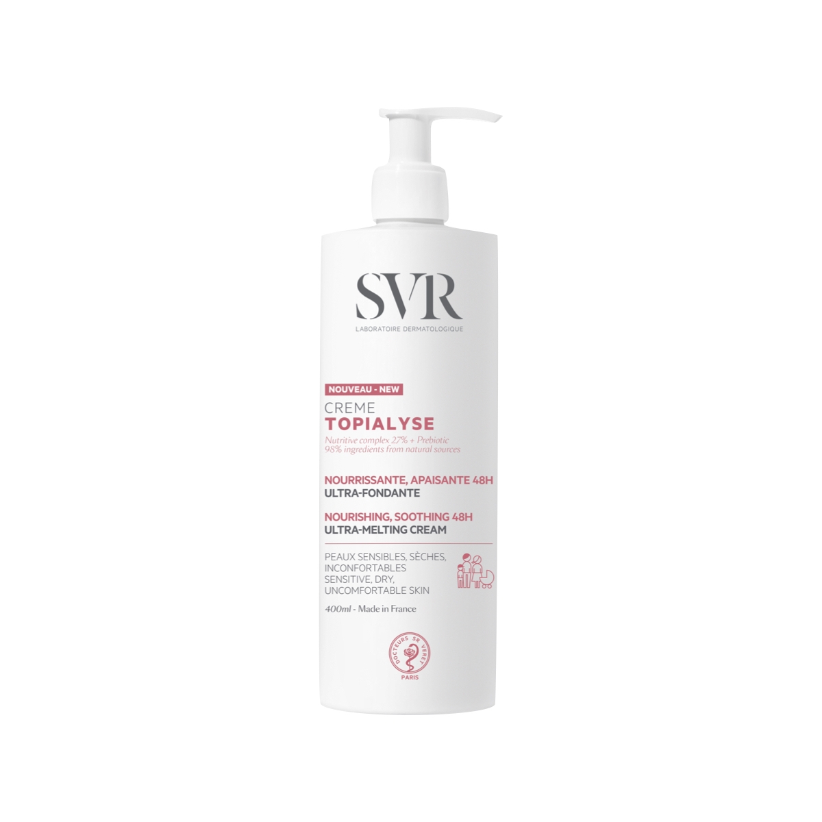 SVR kremas atopiškai ir sausai odai TOPIALYSE CREME, 400ml - 