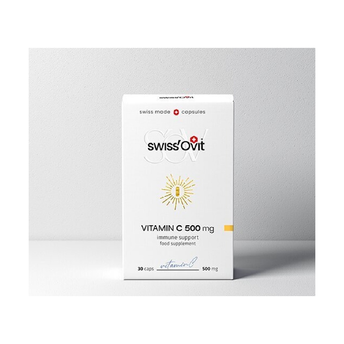 Maisto papildas SwissOvit vitaminas C 500mg, 30 kaps. - 