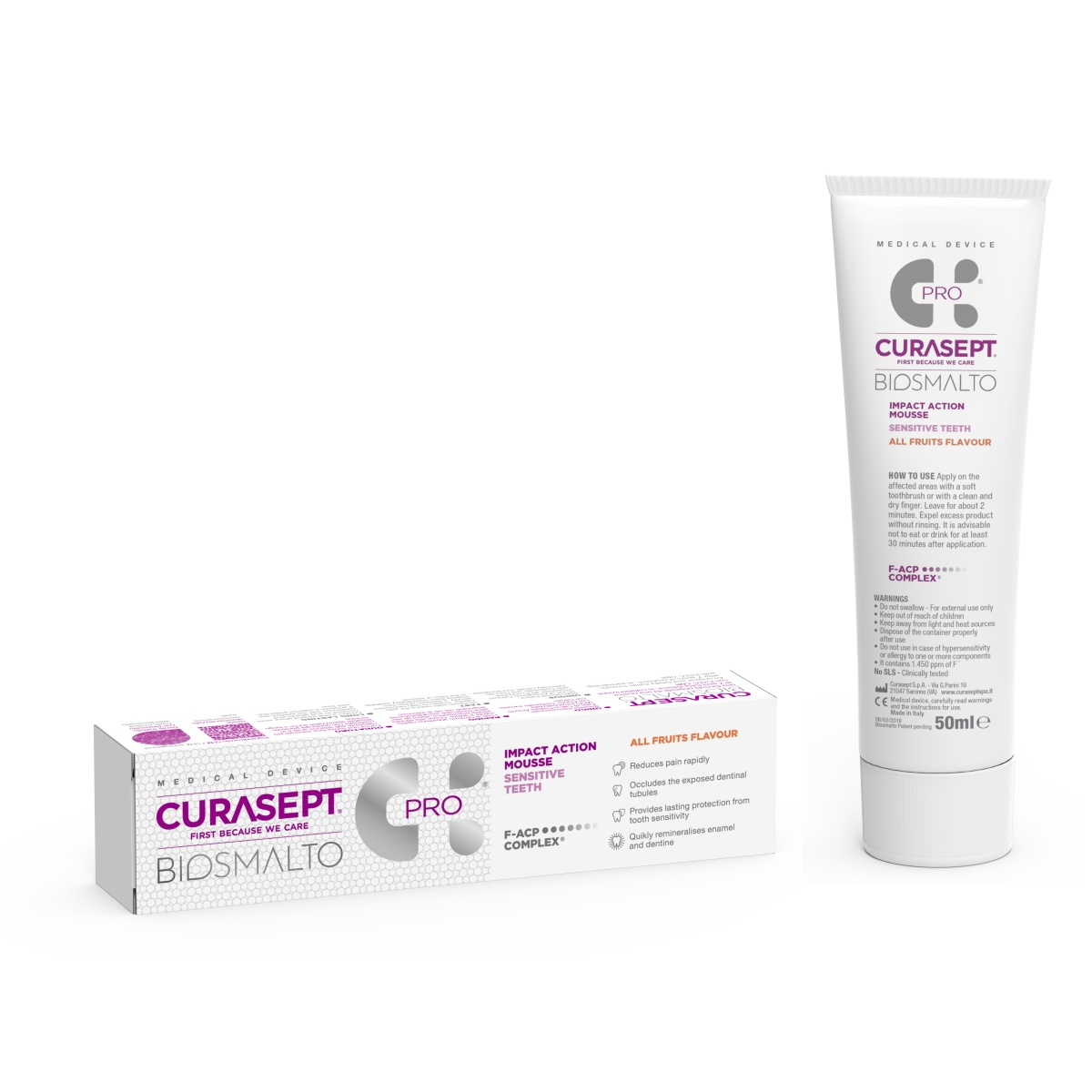 CURASEPT dantų gelis jautriems dantims BIOSMALTO SENSITIVE, 50ml - 