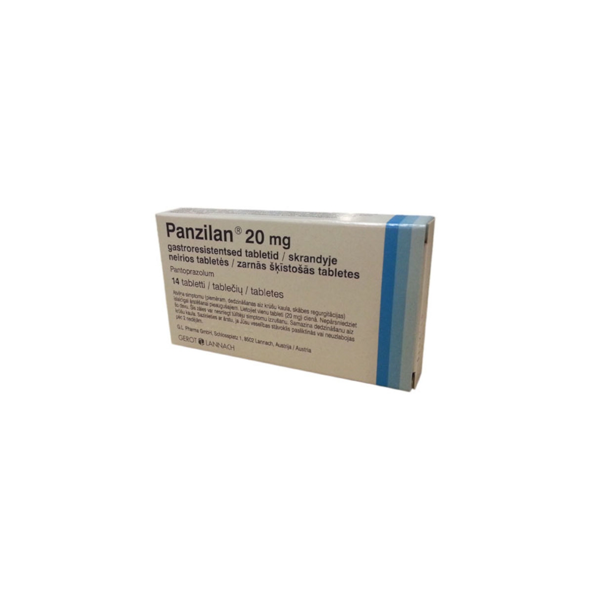 Panzilan 20mg skrandyje neirios tabletės N14 (lizdinėje pakuotėje) - 