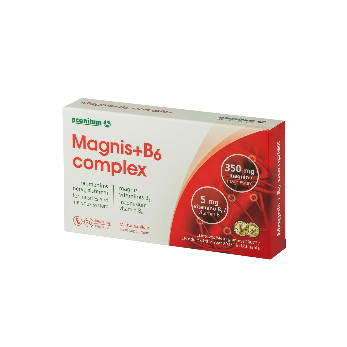 ACONITUM MAGNIS + B6 COMPLEX, 30 kapsulių - 